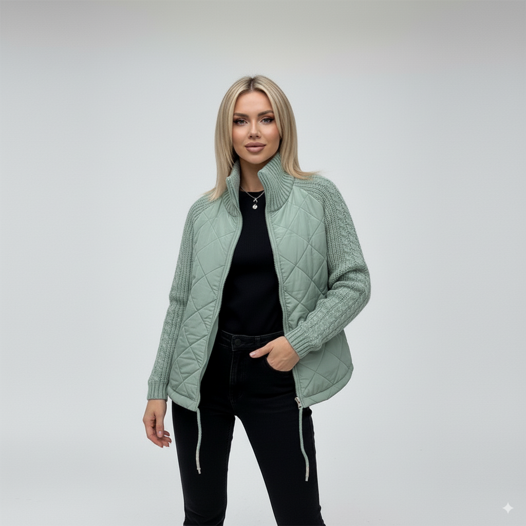 Élodie™ | Gebreide Patchwork Jas