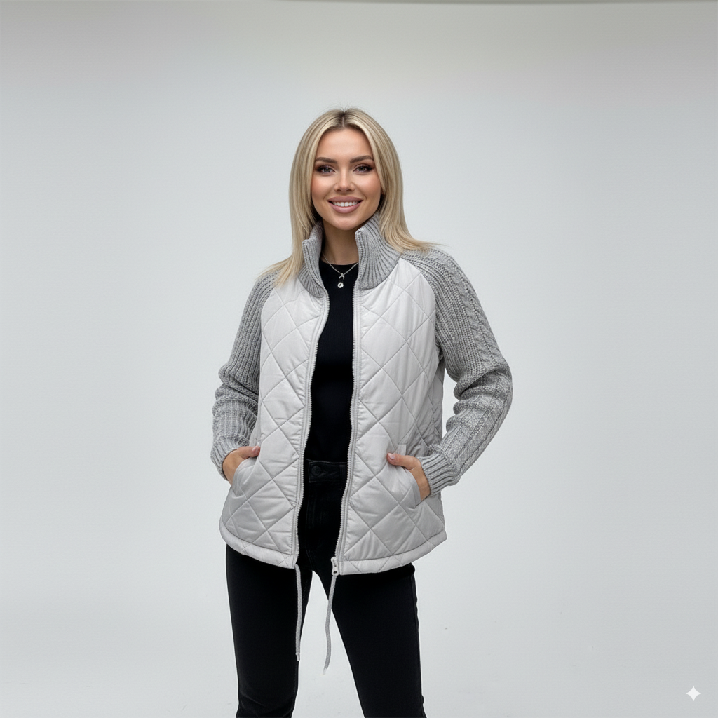 Élodie™ | Gebreide Patchwork Jas