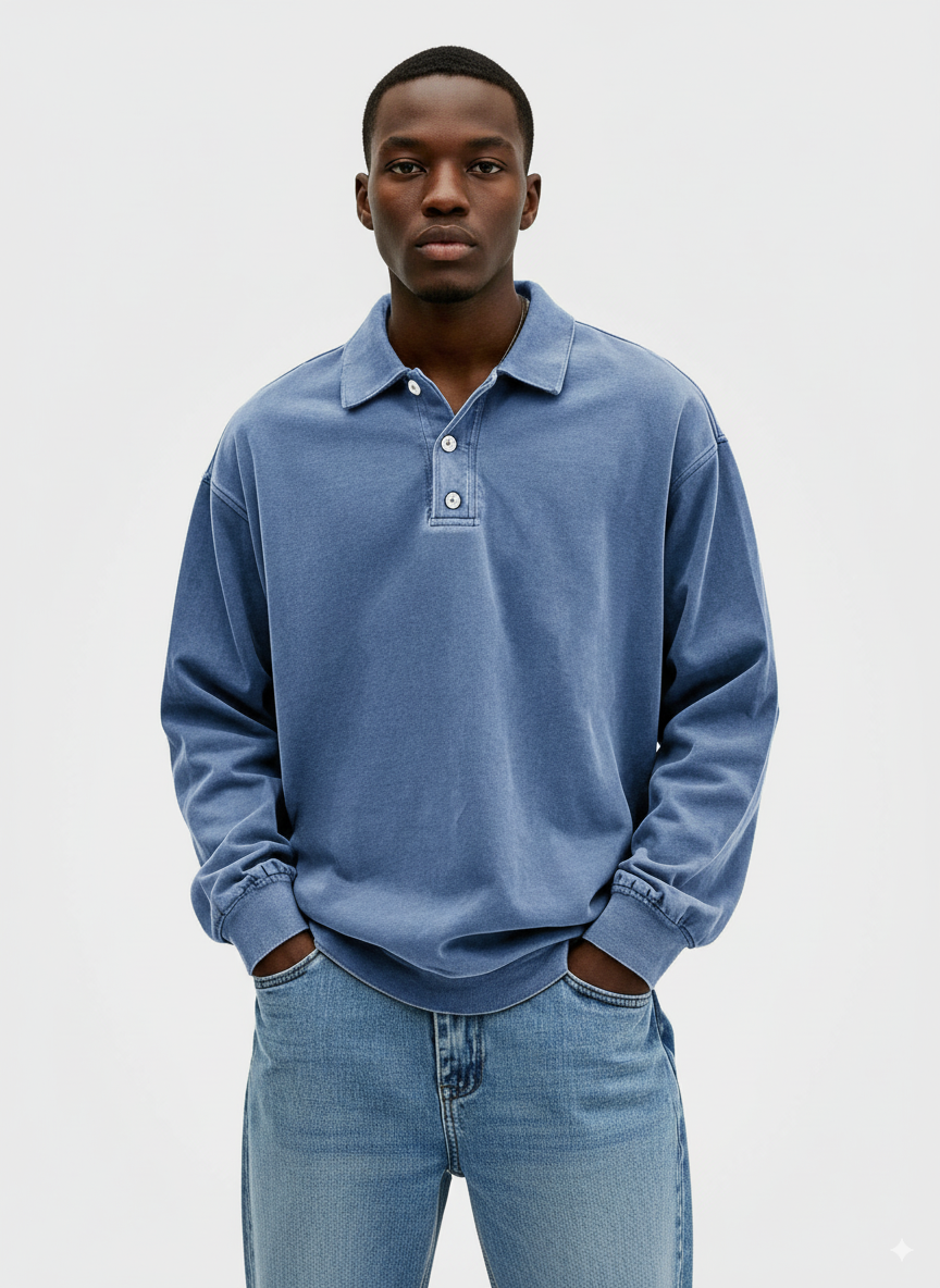 Enzo™ Herenpolo met lange mouwen