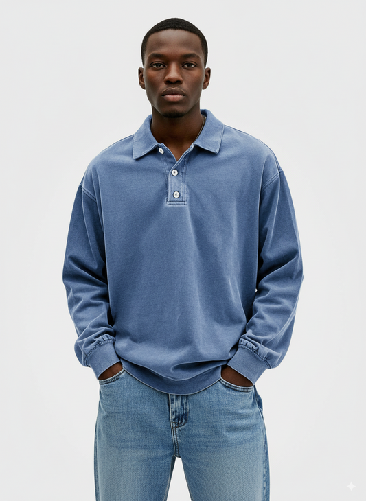 Enzo™ Herenpolo met lange mouwen